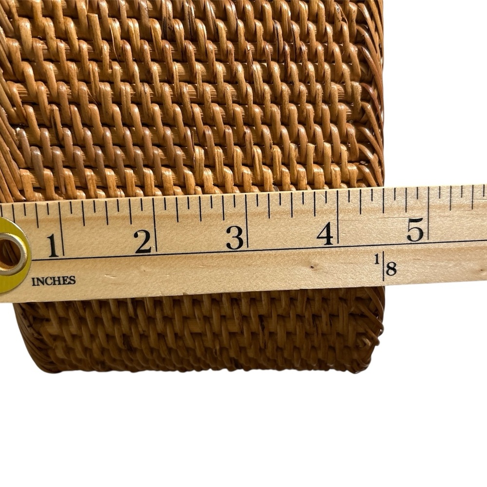 Anthropologie Bali Cellphone Crossbody Bag,100% Rattan,Linen 100% Cotton - Picture 8 of 10